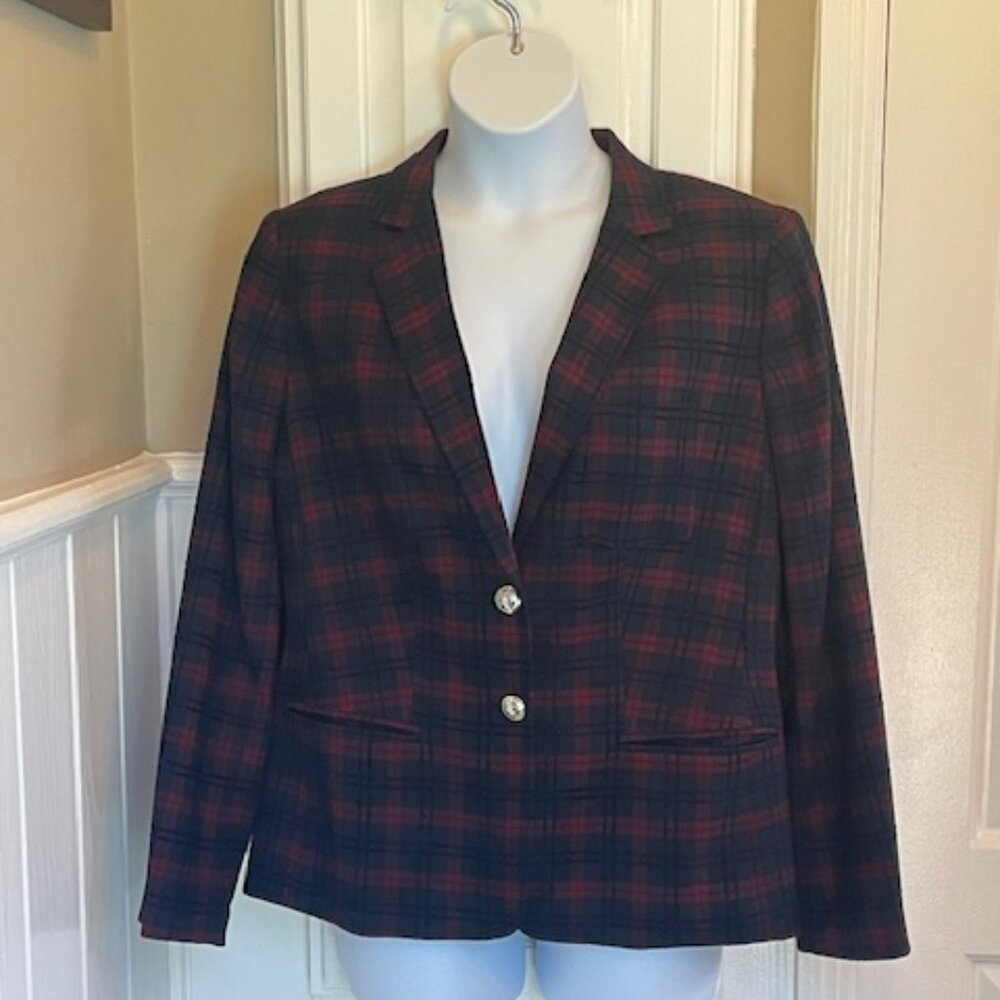 Women's Tommy Hilfiger Classic Plaid Jacket Size 16